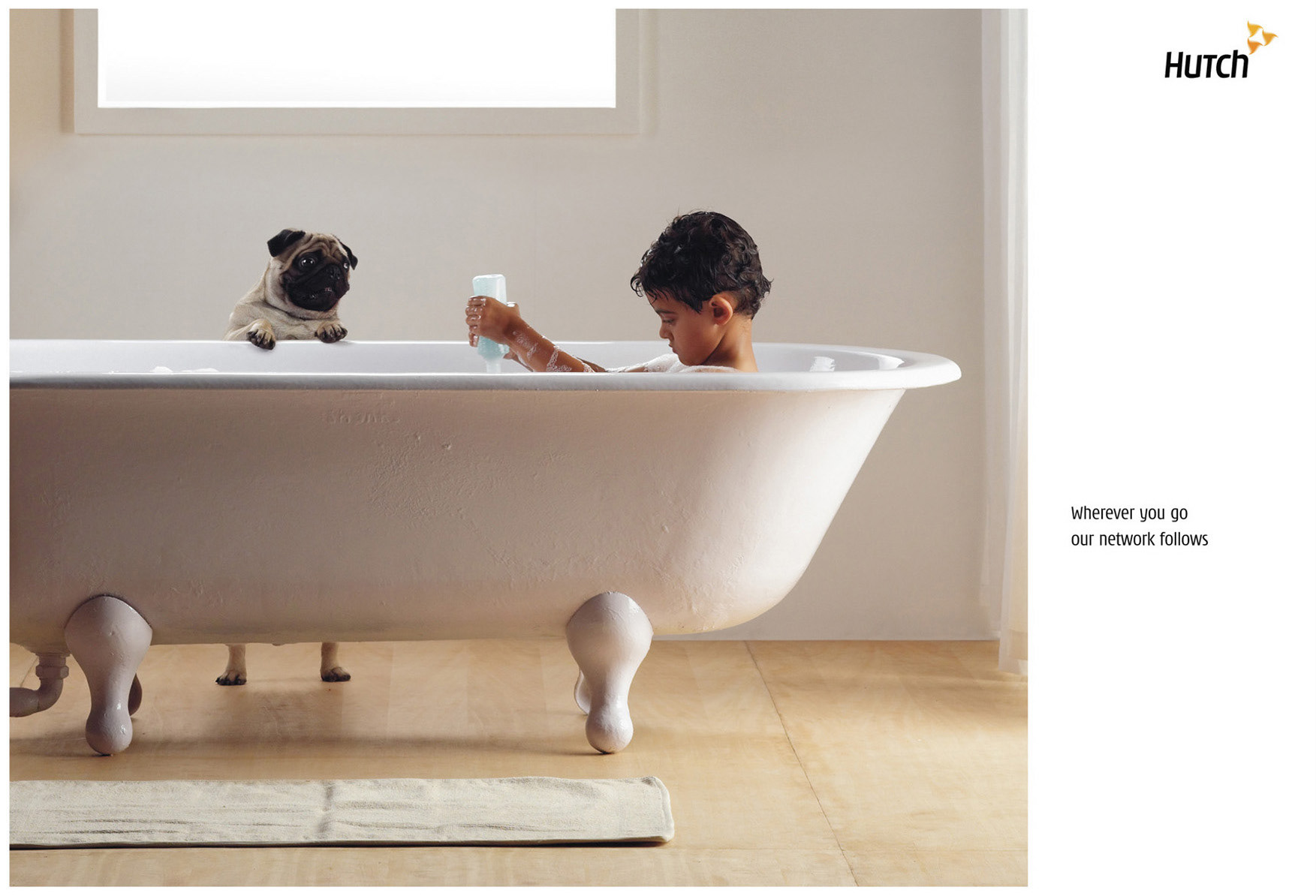 SHOT THIS  "YOU AND I" CAMPAIGN FOR HUTCH & Cheeka is a pug who appeared in the "You & I" campaign.